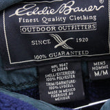 Vintage Eddie Bauer Fleece Jacket Mens Navy Blue Full Zip Comfortable Medium M