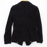 Michael Kors Velvet Blazer Jacket Womens Black One Button Front Lined Size 2