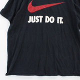 Nike Shirt Tee Mens Black Short Sleeve Just Do It Graphic Cotton Size XL