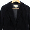 Michael Kors Velvet Blazer Jacket Womens Black One Button Front Lined Size 2