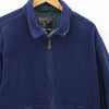 Vintage Eddie Bauer Fleece Jacket Mens Navy Blue Full Zip Comfortable Medium M