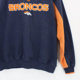 Vintage NFL x Denver Broncos Crewneck Sweatshirt Mens Navy Blue Pullover Size XL